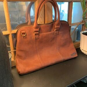 Leather laptop bag